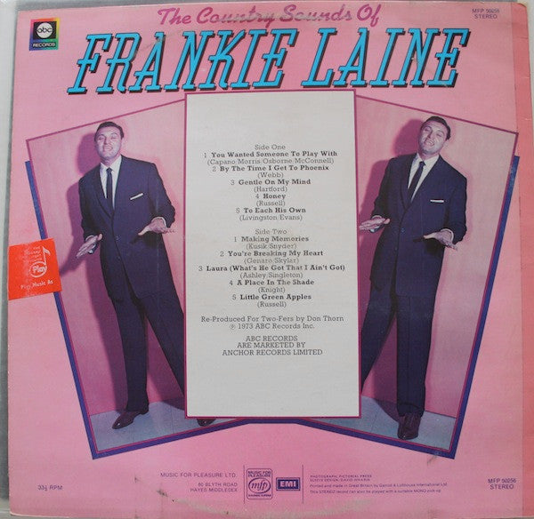 Frankie Laine : The Country Sounds Of Frankie Laine (LP, Comp)