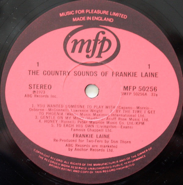 Frankie Laine : The Country Sounds Of Frankie Laine (LP, Comp)