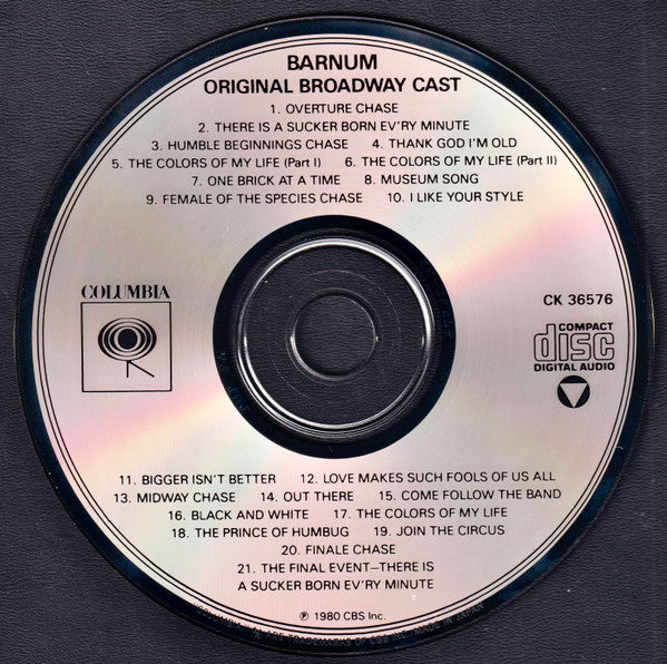 Jim Dale : Barnum (Original Broadway Cast) (CD, Album, RE)