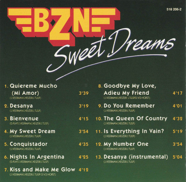 BZN : Sweet Dreams (CD, Album, RE)