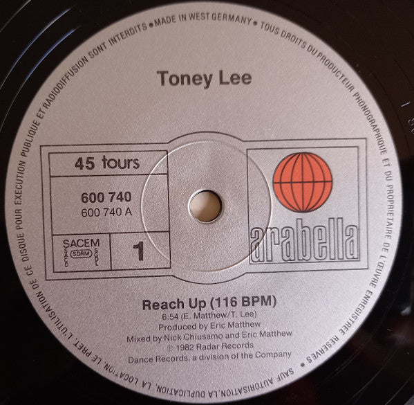 Toney Lee : Reach Up (12")