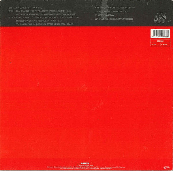 Tina Charles : I Love To Love (Original Re>Production By Sanny-X) (12", Maxi)