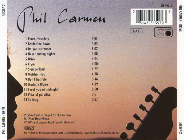 Phil Carmen : Drive (CD, Album)