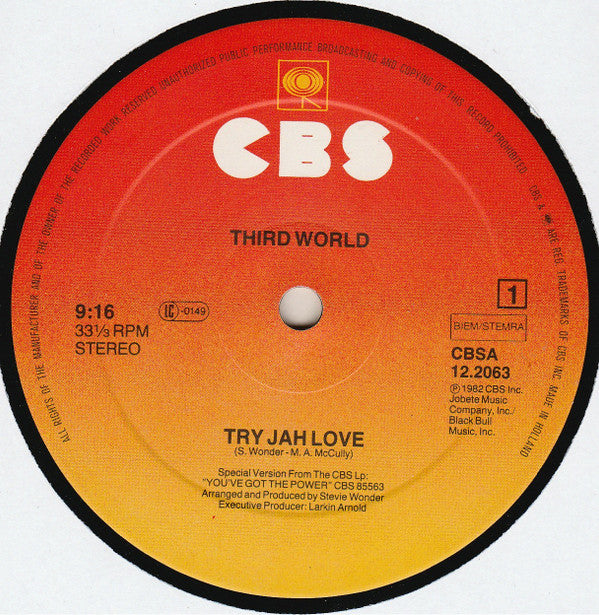 Third World : Try Jah Love (12", Maxi)