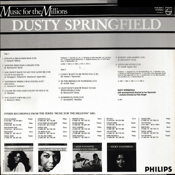 Dusty Springfield : Dusty Springfield (LP, Comp)