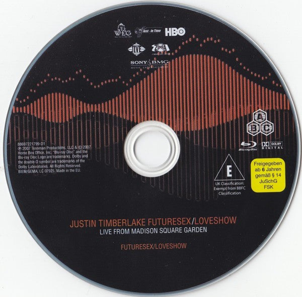 Justin Timberlake : Futuresex/Loveshow (Live From Madison Square Garden) (Blu-ray, Album, Multichannel + DVD-V, PAL)