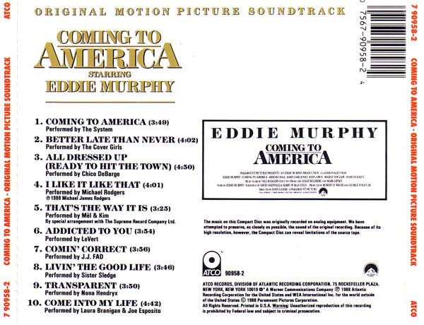 Various : Coming To America (Original Motion Picture Soundtrack) (CD, Comp)