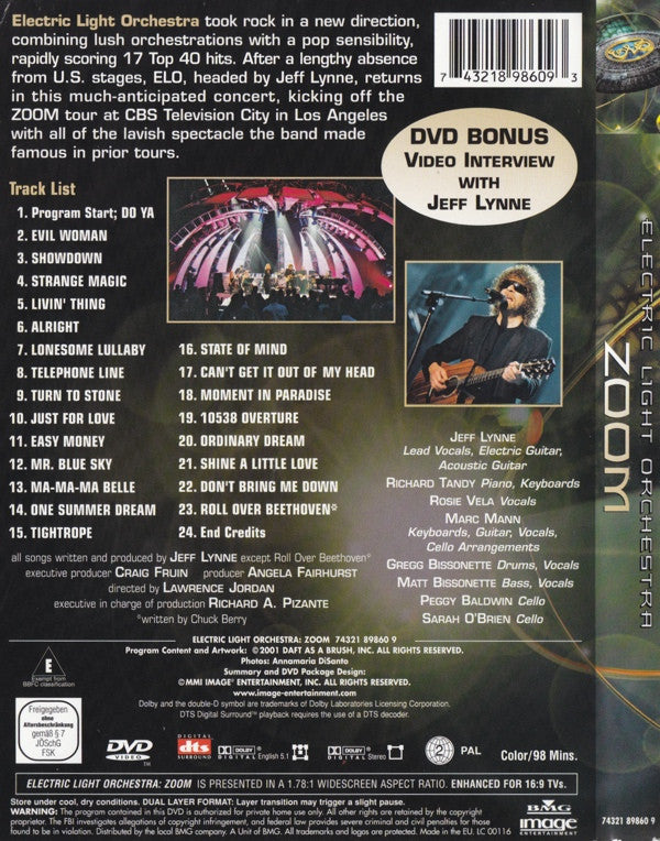 Electric Light Orchestra : Zoom Tour Live (DVD-V, PAL)