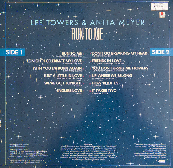Lee Towers & Anita Meyer : Run To Me (LP, Album)