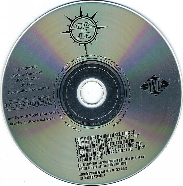Definition Of Joy : Stay With Me 4 Ever (CD, Maxi)
