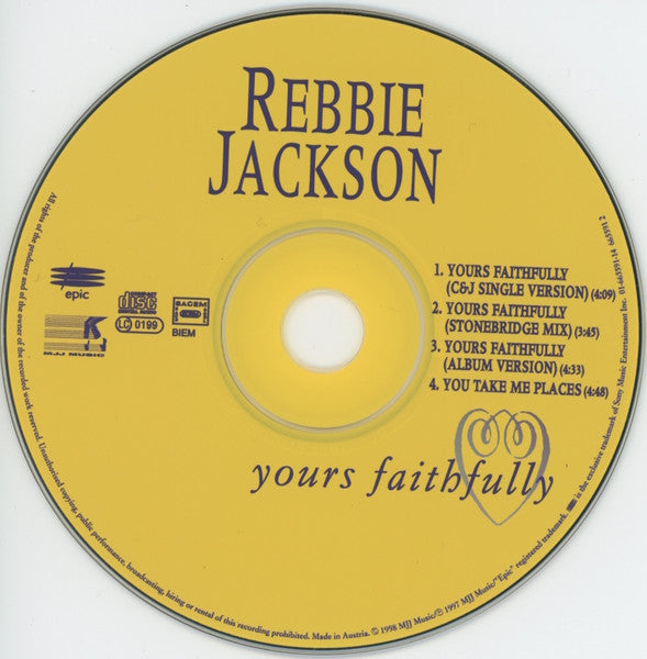 Rebbie Jackson : Yours Faithfully (CD, Maxi)