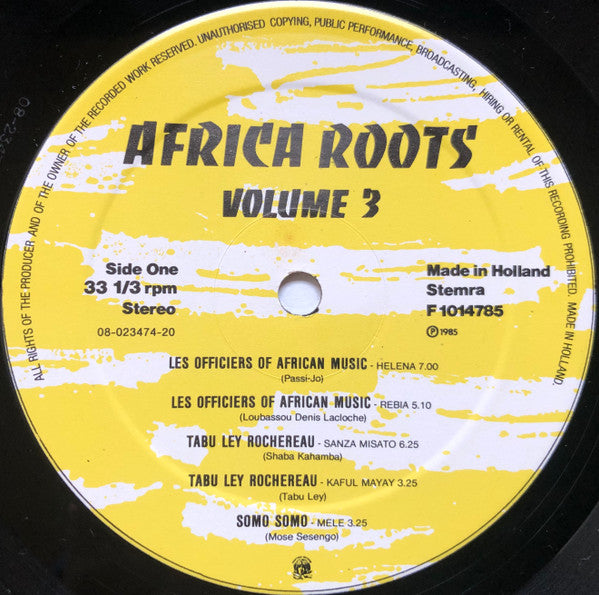 Various : Africa Roots Volume 3 (LP, Comp)