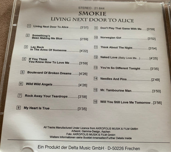 Smokie : Living Next Door To Alice (CD, Comp)