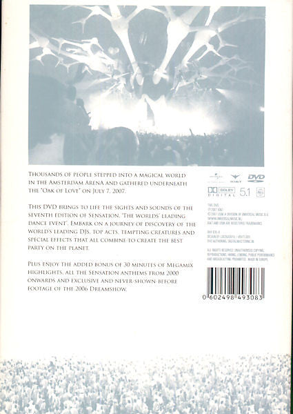 Various : Sensation The Registration 07.07.07 (DVD)