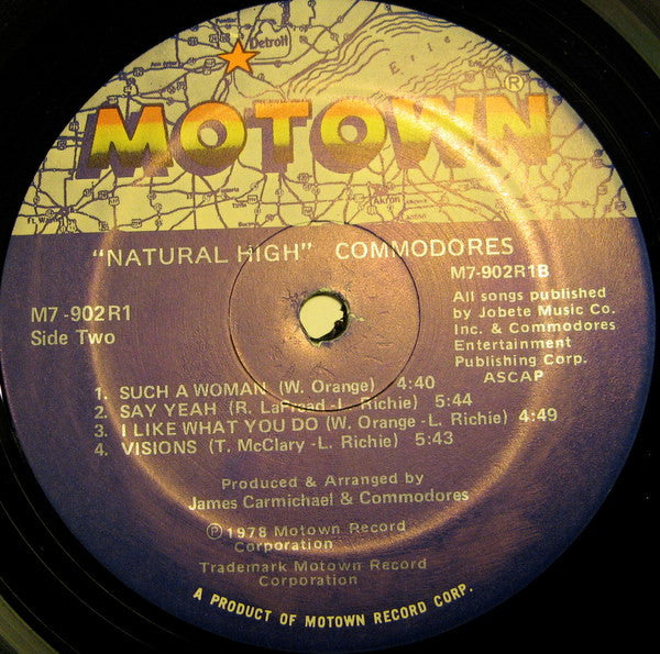 Commodores : Natural High (LP, Album, Sup)