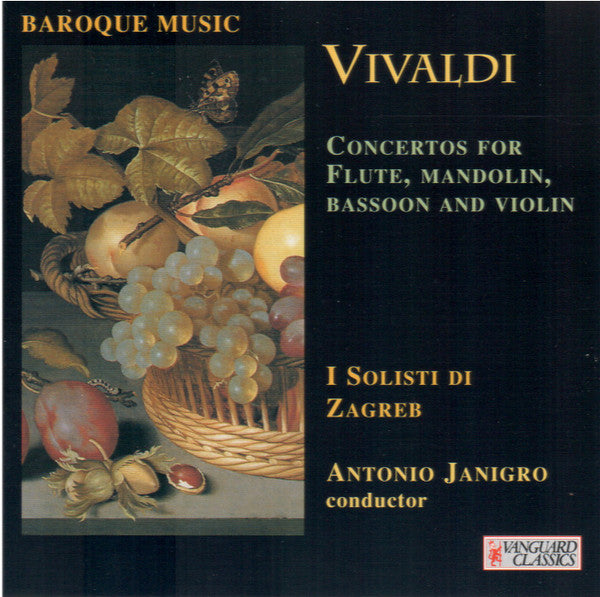 Antonio Vivaldi - Zagrebački Solisti, Antonio Janigro : Concertos For Flute, Mandolin, Bassoon And Violin (CD, Album)