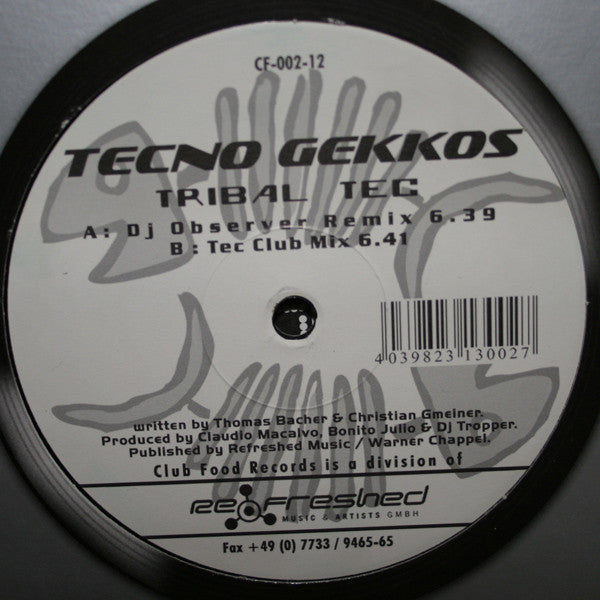 Tecno Gekkos : Tribal Tec (12")