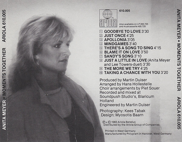 Anita Meyer : Moments Together (CD, Album)