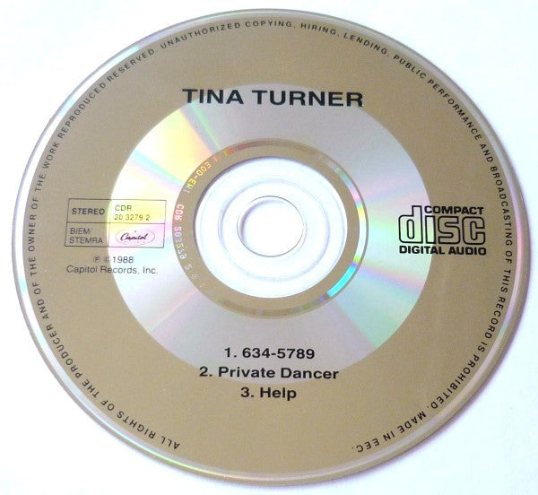 Tina Turner & Robert Cray : 634-5789 (Live) (CD, Single)