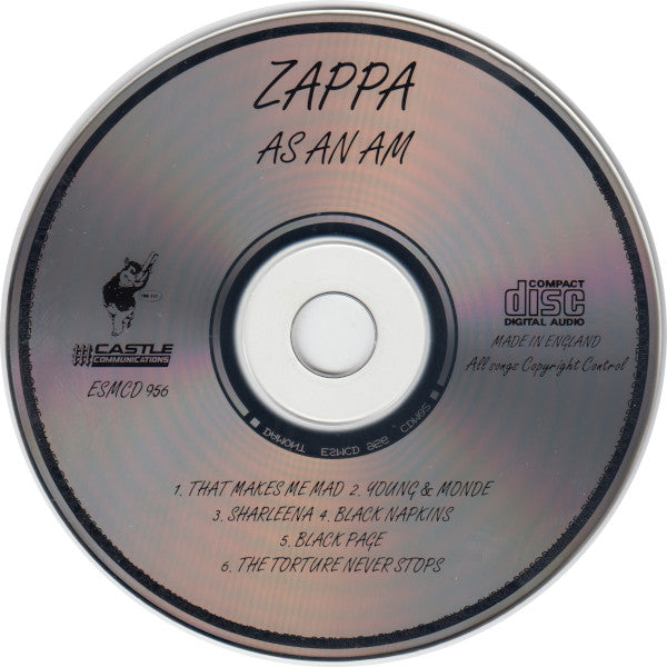 Frank Zappa : As An Am (CD, Album)