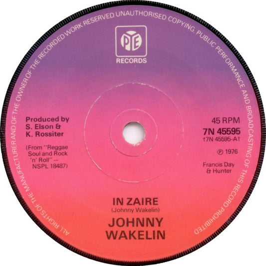 Johnny Wakelin : In Zaire (7", Single, Sol)