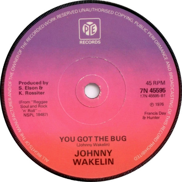 Johnny Wakelin : In Zaire (7", Single, Sol)
