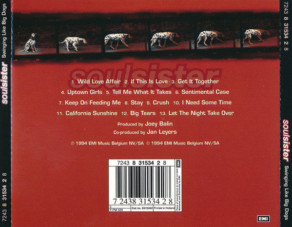 Soulsister : Swinging Like Big Dogs (CD, Album)