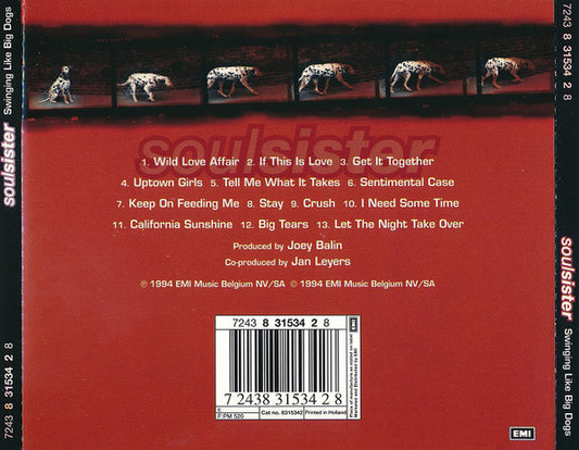 Soulsister : Swinging Like Big Dogs (CD, Album)