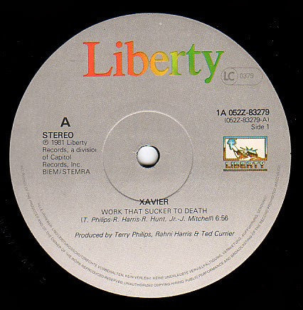 Xavier (2) Featuring George Clinton & Bootsy Collins : Work That Sucker To Death / Love Is On The One (12", Maxi)