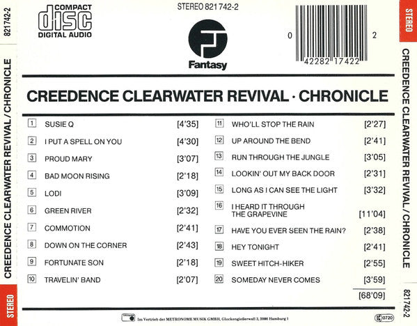Creedence Clearwater Revival Featuring John Fogerty : Chronicle: The 20 Greatest Hits (CD, Comp)