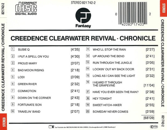 Creedence Clearwater Revival Featuring John Fogerty : Chronicle: The 20 Greatest Hits (CD, Comp)