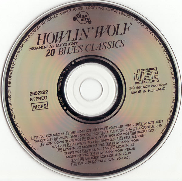 Howlin' Wolf : Moanin' At Midnight (CD, Comp)