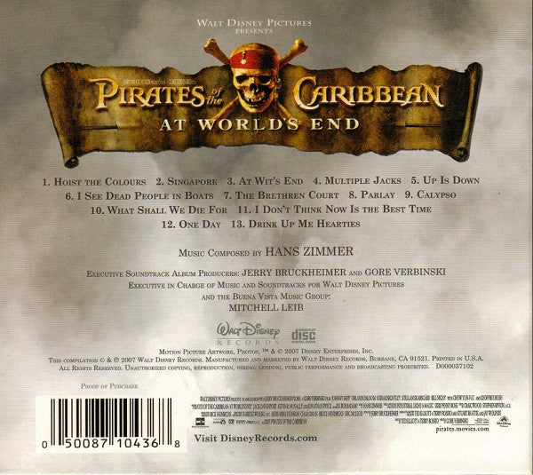 Hans Zimmer : Pirates Of The Caribbean - At World's End (Original Motion Picture Soundtrack) (CD, Album, Ltd, Dig)