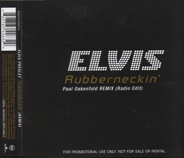 Elvis Presley : Rubberneckin' (Paul Oakenfold Remix) (CD, Single, Promo)