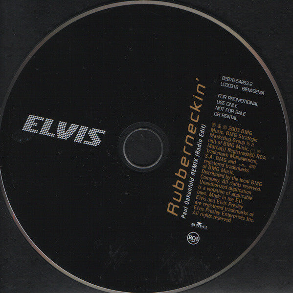 Elvis Presley : Rubberneckin' (Paul Oakenfold Remix) (CD, Single, Promo)