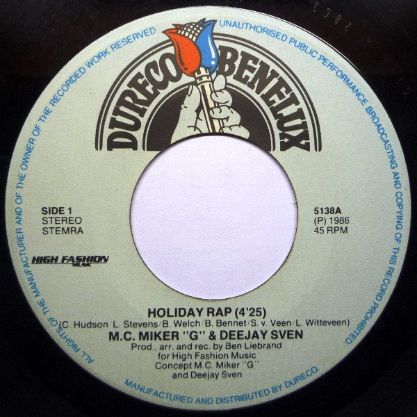 MC Miker G. & DJ Sven : Holiday Rap (7", Single)