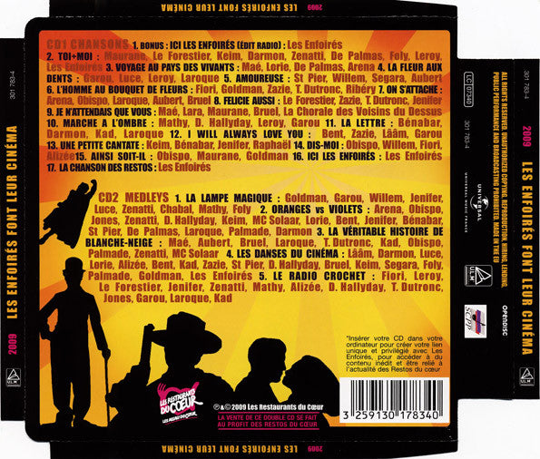 Les Enfoirés : 2009 - Les Enfoirés Font Leur Cinéma (2xCD, Album, Enh)