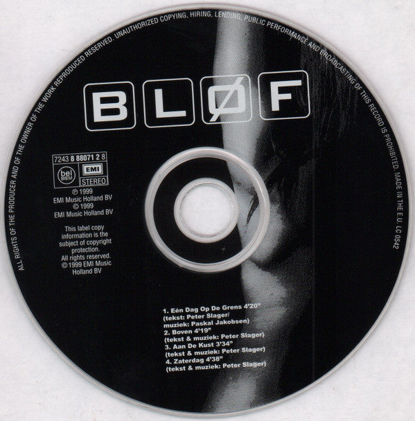Bløf : Eén Dag Op De Grens (CD, Maxi)