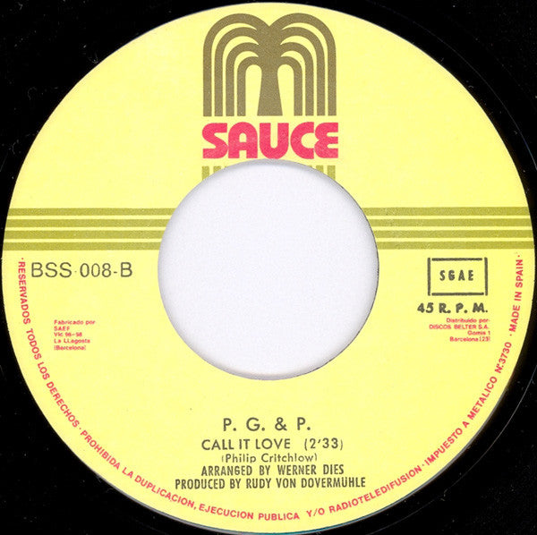 P.G. And P. : Mandingo / Call It Love (7")