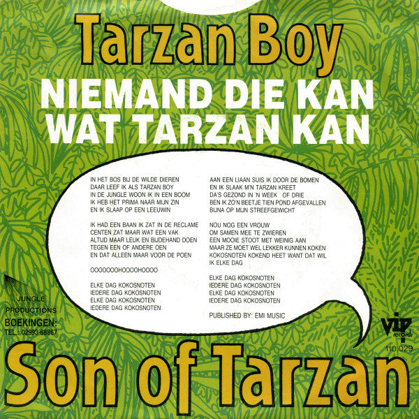 Son Of Tarzan : Tarzan Boy Nederlandstalig (7", Single)
