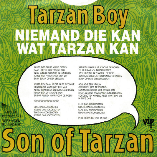 Son Of Tarzan : Tarzan Boy Nederlandstalig (7", Single)
