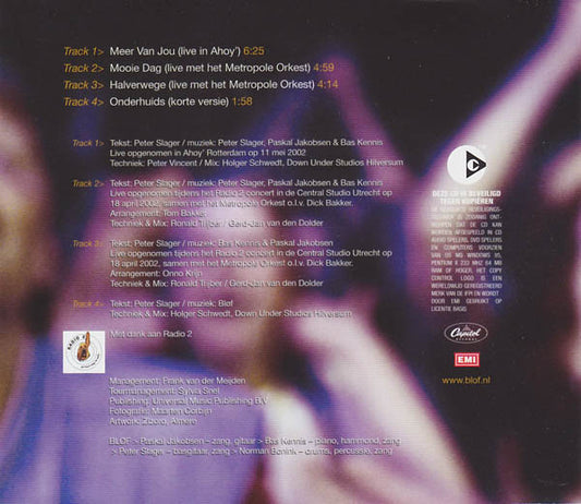 Bløf : Meer Van Jou (Live In Ahoy') (CD, Maxi)