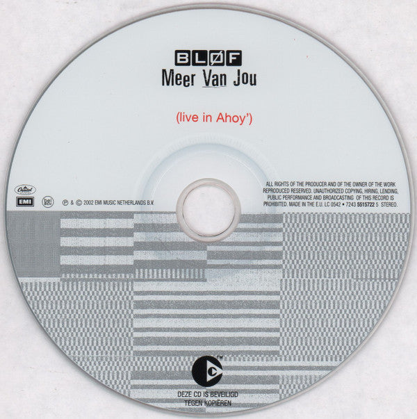 Bløf : Meer Van Jou (Live In Ahoy') (CD, Maxi)