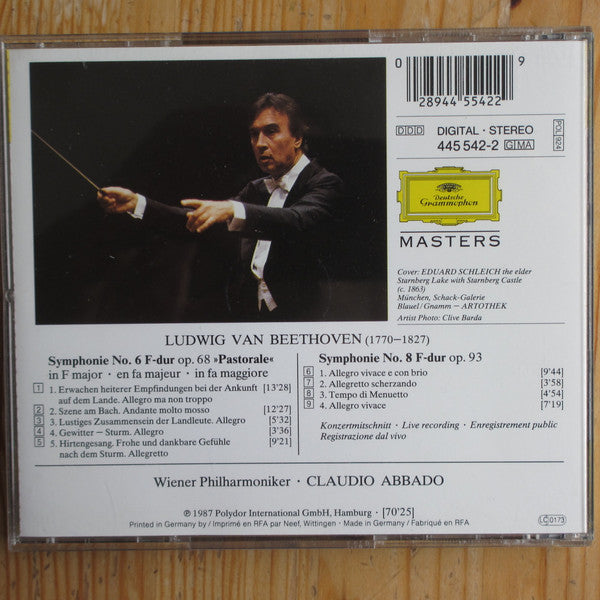 Ludwig van Beethoven, Wiener Philharmoniker · Claudio Abbado : Symphonien No.6 »Pastorale« & No.8 (CD, Comp, RM, RP)