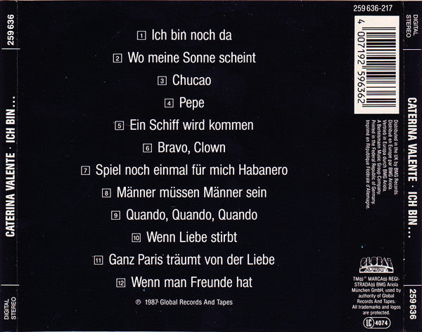 Caterina Valente : Ich Bin ... (CD, Album, RE)