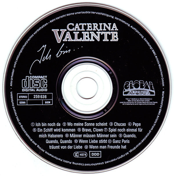 Caterina Valente : Ich Bin ... (CD, Album, RE)