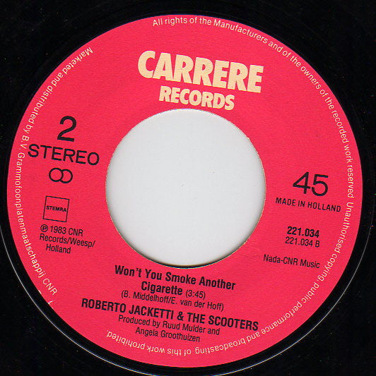 Roberto Jacketti & The Scooters : Make Me Cry (7", Single)
