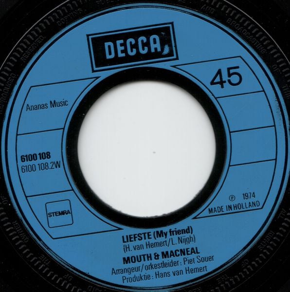 Mouth & MacNeal : Ik Zie Een Ster (7", Single)