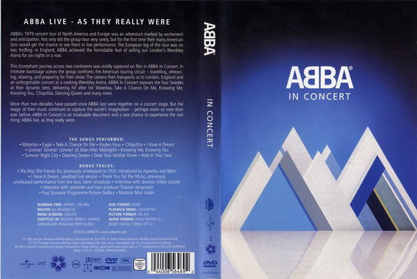 ABBA : In Concert (DVD-V, RM, Multichannel, PAL)