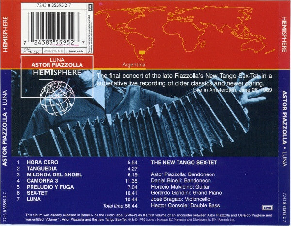 Astor Piazzolla : Luna (CD, Album)